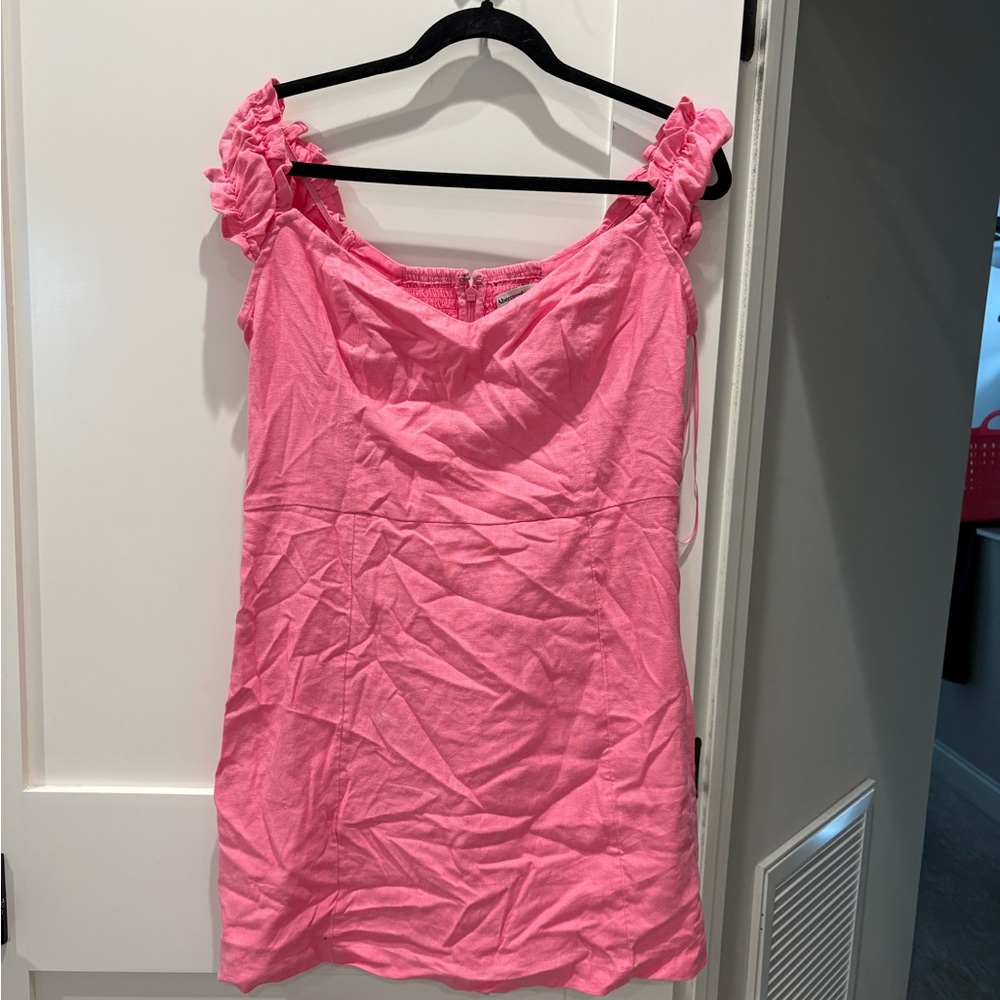 Abercrombie Pink Ruffled Strap Sundress